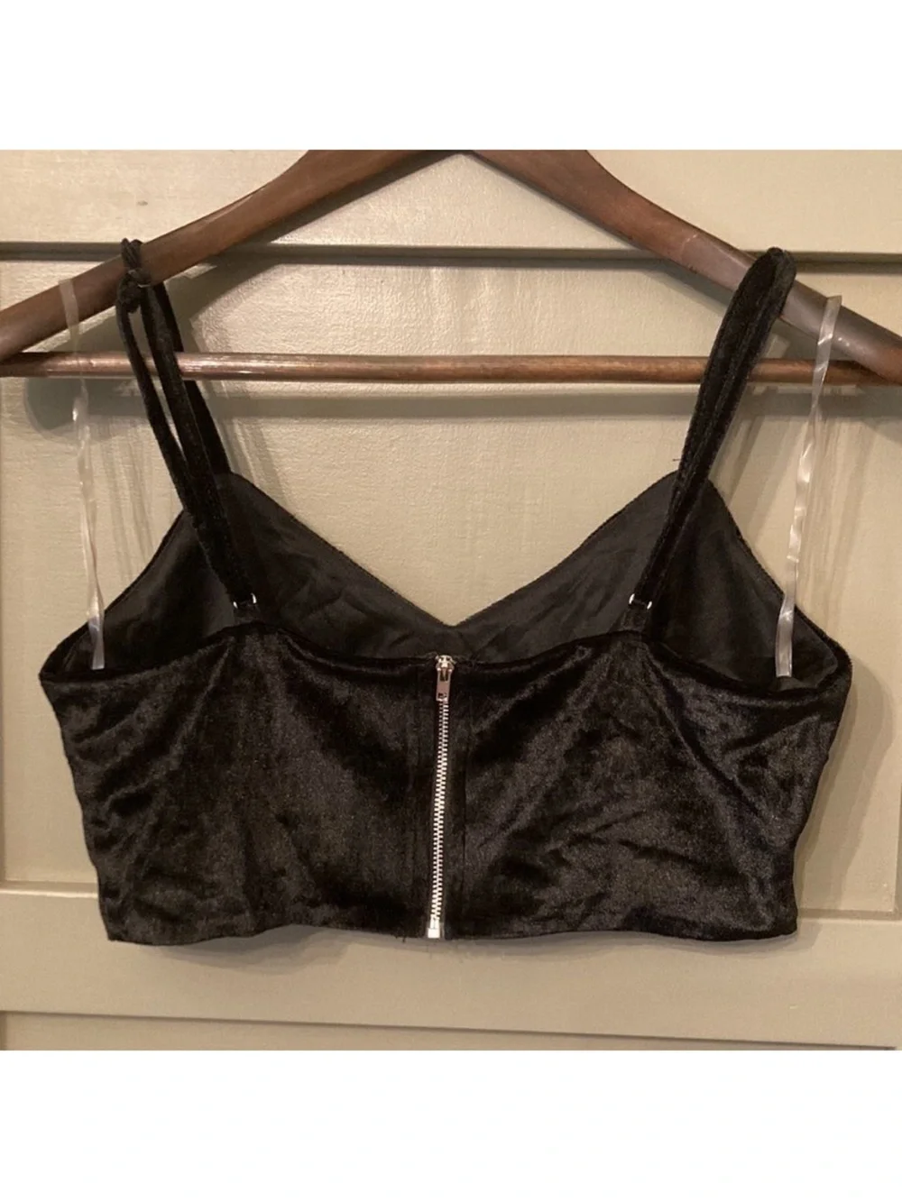 L'atiste By Amy Black Velvet Floral Embroidered Skort & Crop Top Set Size Small - Picture 8 of 15